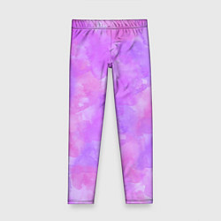 Леггинсы для девочки Акварельная текстура в розовых тонах, цвет: 3D-принт