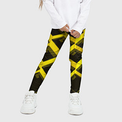 Леггинсы для девочки Желтые ступеньки, цвет: 3D-принт — фото 2