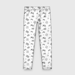 Детские легинсы 90s pattern on white