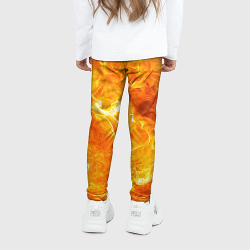 Детские легинсы Бушующий огонь / 3D-принт – фото 4