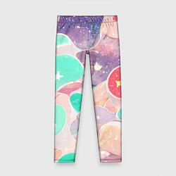 Леггинсы для девочки Яркие сказочные узоры, цвет: 3D-принт