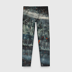 Леггинсы для девочки Абстрактные тени и капли красок, цвет: 3D-принт