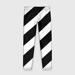 Леггинсы для девочки Черно белые полоски, цвет: 3D-принт