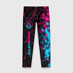 Леггинсы для девочки Galatasaray - neon gradient: по-вертикали, цвет: 3D-принт