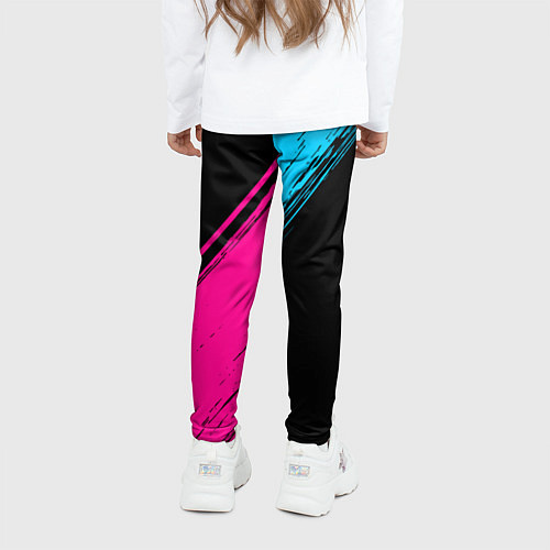 Детские легинсы Sevilla - neon gradient: надпись, символ / 3D-принт – фото 4