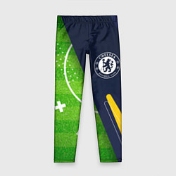 Леггинсы для девочки Chelsea football field, цвет: 3D-принт