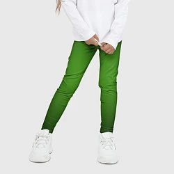Леггинсы для девочки Зеленый с затемняющей виньеткой, цвет: 3D-принт — фото 2