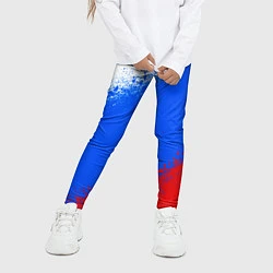 Леггинсы для девочки Флаг России - триколор, цвет: 3D-принт — фото 2
