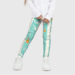 Леггинсы для девочки Новогодние берёзки, цвет: 3D-принт — фото 2