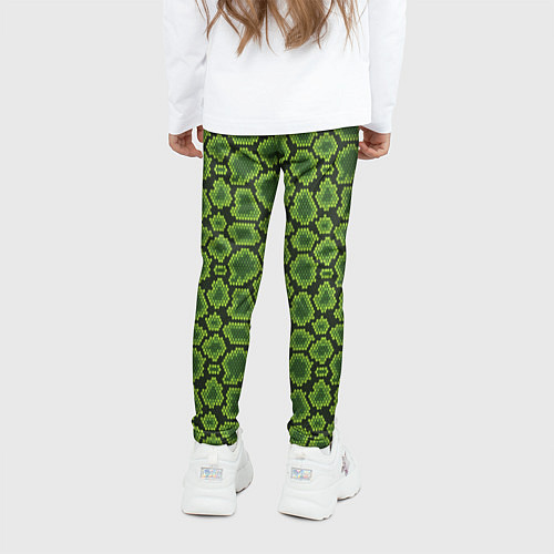 Детские легинсы Милитари кожа крокодила / 3D-принт – фото 4