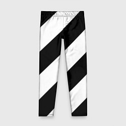 Леггинсы для девочки Черно-белые полосы, цвет: 3D-принт