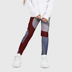 Леггинсы для девочки Красные и розовые волнообразные пластины, цвет: 3D-принт — фото 2