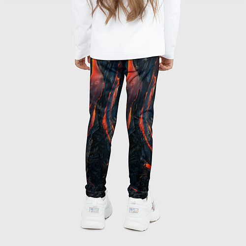 Детские легинсы Огненная магма / 3D-принт – фото 4