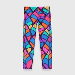 Детские легинсы Разноцветный лиственный паттерн