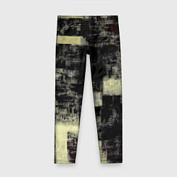 Леггинсы для девочки Жёлтый абстракт, цвет: 3D-принт