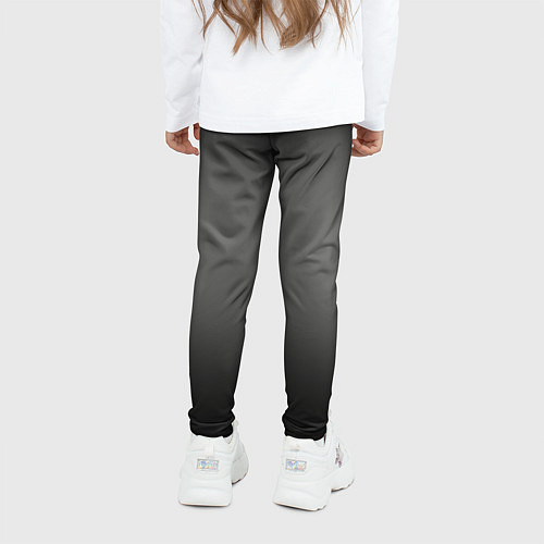 Детские легинсы Серый, черный градиент / 3D-принт – фото 4