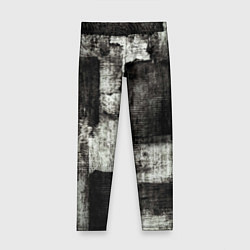 Леггинсы для девочки Белый и чёрный абстракт, цвет: 3D-принт