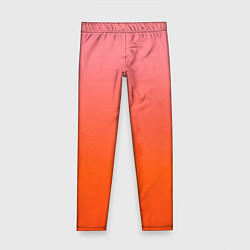 Леггинсы для девочки Оранжево-розовый градиент, цвет: 3D-принт
