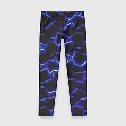 Детские легинсы Синий неон и плиты