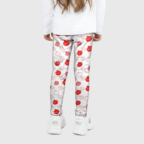 Детские легинсы Узор из сочных гранат / 3D-принт – фото 4