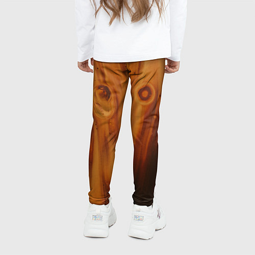 Детские легинсы Абстрактная огненно-деревянная броня / 3D-принт – фото 4