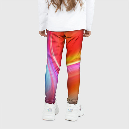 Детские легинсы Радужные волны / 3D-принт – фото 4