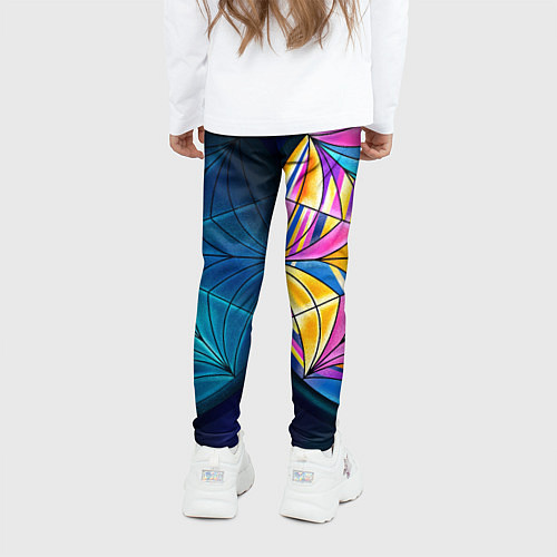 Детские легинсы Уэнсдей - окно ночной витраж - текстура зерна / 3D-принт – фото 4