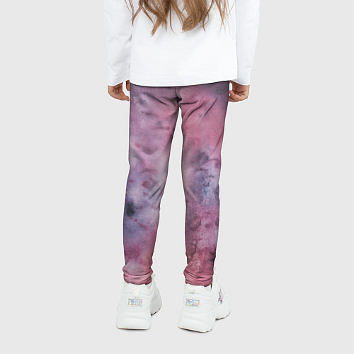 Детские легинсы Мандала гармонии, фиолетовая, космос / 3D-принт – фото 4