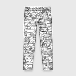 Леггинсы для девочки Раскраска диваны, цвет: 3D-принт