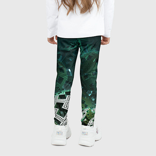 Детские легинсы Техно-металлическая конструкция / 3D-принт – фото 4