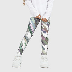 Леггинсы для девочки Векторный дождь, цвет: 3D-принт — фото 2