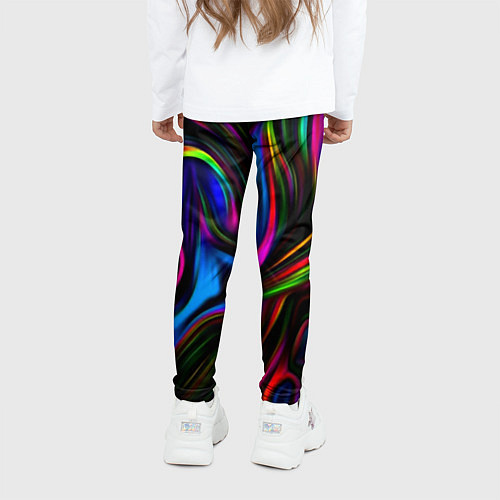 Детские легинсы Неон кистью краски / 3D-принт – фото 4