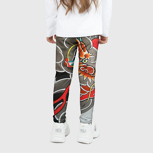 Детские легинсы Иредзуми: дракон в дыму / 3D-принт – фото 4