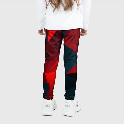 Детские легинсы Битва кубов красный и черный / 3D-принт – фото 4