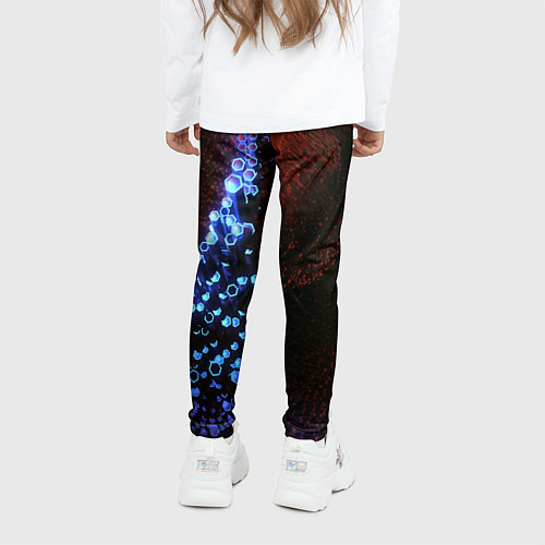Детские легинсы Неоновый абстрактный свет / 3D-принт – фото 4