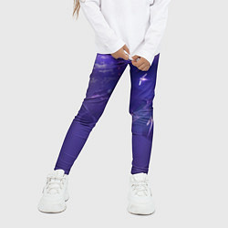 Леггинсы для девочки Фиолетовый необъятный космос, цвет: 3D-принт — фото 2