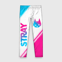 Леггинсы для девочки Stray neon gradient style: надпись, символ, цвет: 3D-принт