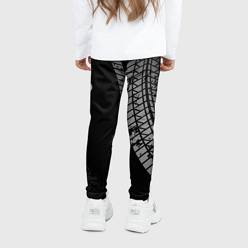 Детские легинсы Infiniti tire tracks / 3D-принт – фото 4