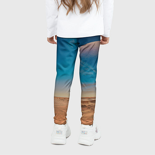 Детские легинсы Пустыня и очертания планеты / 3D-принт – фото 4