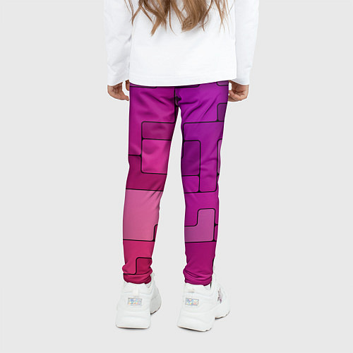 Детские легинсы Фиолетовые текстуры / 3D-принт – фото 4