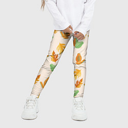 Леггинсы для девочки Осенняя папайя, цвет: 3D-принт — фото 2