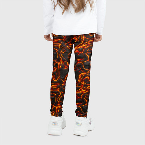Детские легинсы Огненная лава / 3D-принт – фото 4