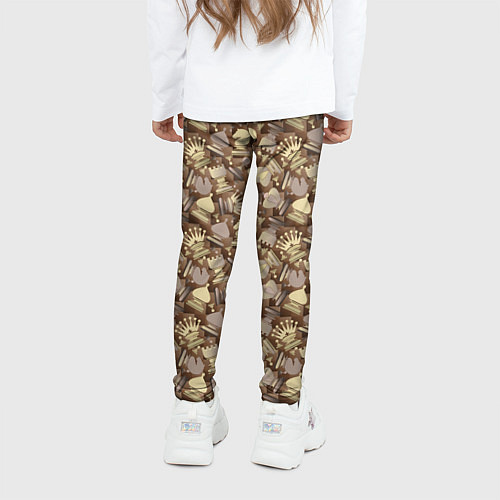 Детские легинсы Шахматный Король - Chess / 3D-принт – фото 4
