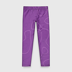 Леггинсы для девочки Объемные разводы - яркий фиолетовый - узор Хуф и С, цвет: 3D-принт