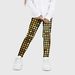 Леггинсы для девочки Золотая мозаика, поверхность диско шара, цвет: 3D-принт — фото 2