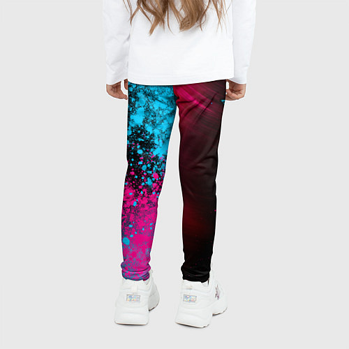 Детские легинсы Mini - neon gradient: по-вертикали / 3D-принт – фото 4