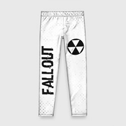 Леггинсы для девочки Fallout glitch на светлом фоне: надпись, символ, цвет: 3D-принт