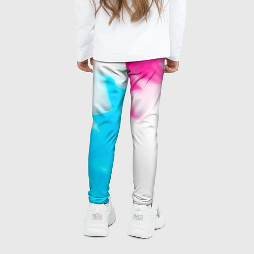 Детские легинсы Rainbow Six neon gradient style: надпись, символ / 3D-принт – фото 4