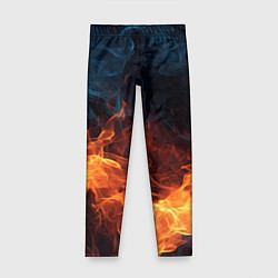 Детские легинсы Fire black background