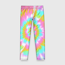 Детские легинсы Tie-Dye кислотный в стиле барби